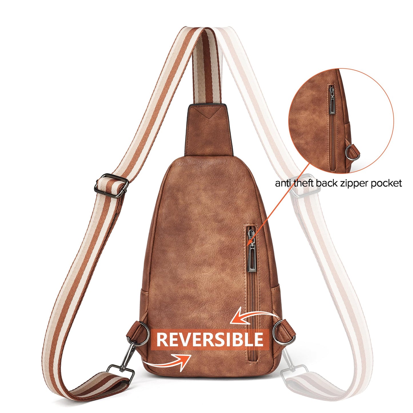 Mroede Sling Bag Crossbody Bags for Women Small Cross Body Bag Fanny Packs Chest Sling Purse for Daily Travel Leisure Sport