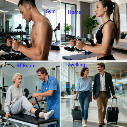 UPGRADED Unisex Adjustable Twister Arm Trainer (60-110lbs), 3-Level Foldable Chest Workout Exerciser for Upper Body Strength Training, Portable Spring Workout Bar Fitness Equipment