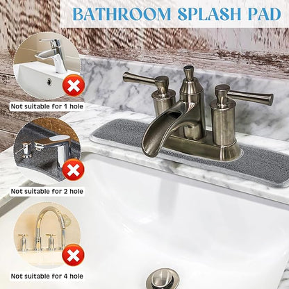 2 Pcs Faucet Mat for Kitchen Sink Splash Guard for Kitchen Sink Faucet Dish