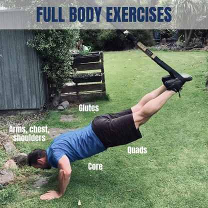 Bodytorc Suspension Trainer, Bodyweight Training Straps for Full Body Workouts at Home, Includes Door Anchor, Extension Arms and Advanced Foot Straps. Green
