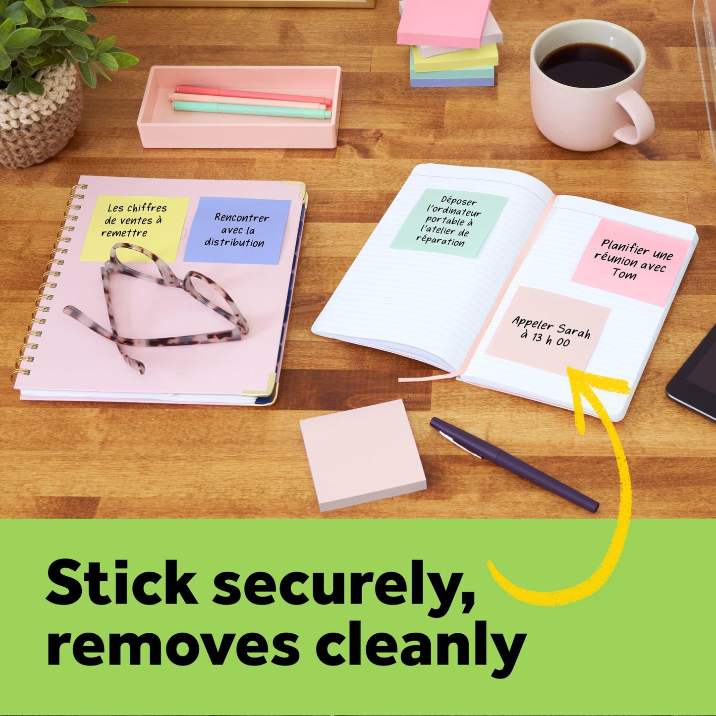 Post-it Greener Pop-up Notes, 12 Sticky Note Pads, 3 x 3 in., Made with 100% Recycled Paper, Accordion Sticky Notes Work with Pop-Up Note Dispenser, Sweet Sprinkles Collection