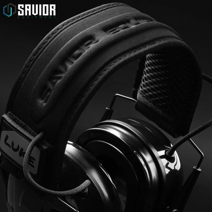 Savior Equipment Apollo Electronic Earmuffs For Shooting w/Gel Ear Pads, 24dB NRR, Noise Cancelling Ear Protection Headset (Black Chrome, 1-Pack)