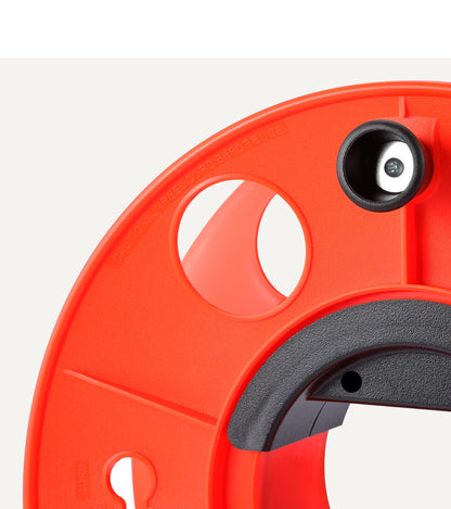Amazon Basics Extension Cord Reel, 150-foot Capacity for 16/3 SJT Cord, Impact-Resistant, Orange