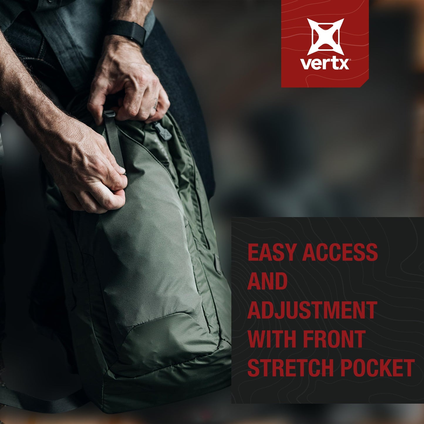 Vertx Long Walks Pack 15L Tactical Backpack, EDC Gear Bag for CCW, Travel, Work, Hiking, Outdoors, It's Almost Black