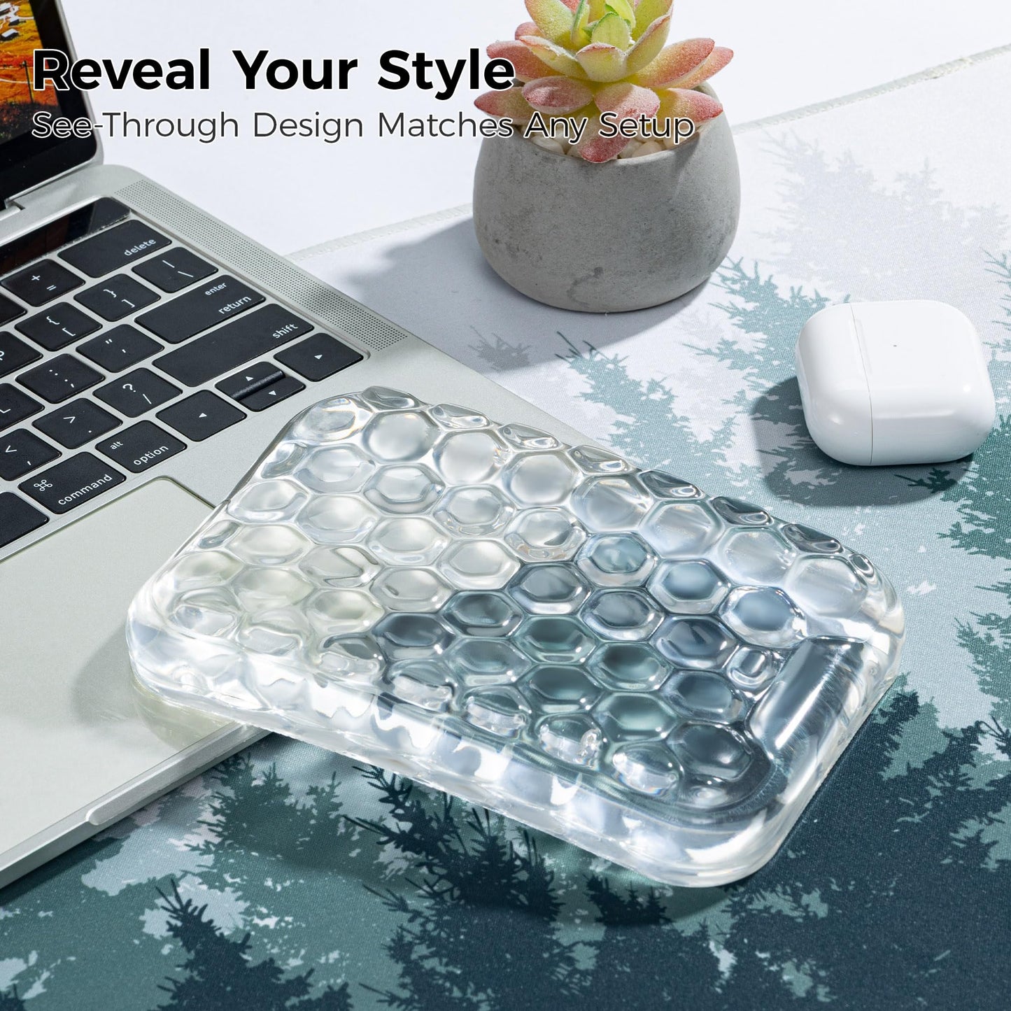 Ospelelf Ergonomic Elbow Pad, Gel Keyboard Wrist Rest Support for Office Desk Chair, Arm Wrist Pad for Typing Pain Relief, 1 Pack