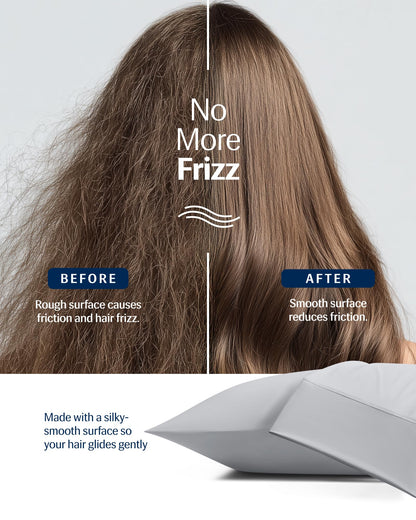 REST® Evercool®+ Cooling Pillowcases Standard - 2 Pillowcases for Sensitive Skin, Silver Infused Fabric for Hygienic Sleep, Silky Smooth for Curly Hair, High Elastic for Snug Fit (19x29 inches)