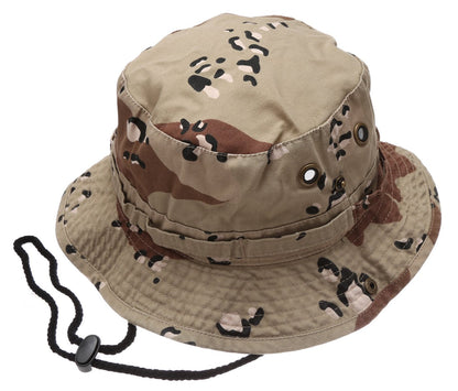 Summer Outdoor Boonie Hunting Fishing Safari Bucket Sun Hat with Adjustable Strap(Desert,LXL)