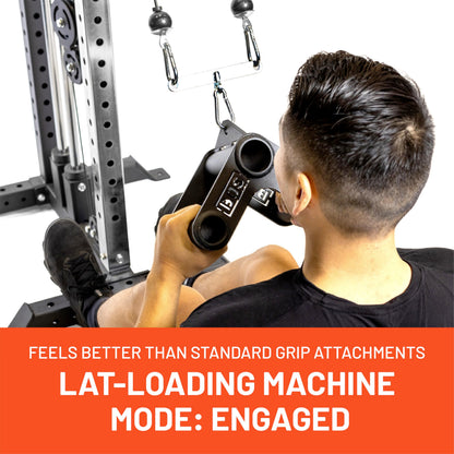 Bells of Steel T Bar Row Attachment Fat Bar Cable Machine Attachment, LAT Pull Down Attachment, LAT Pull Down Bar, Thick Diameter Home Gym Accessories