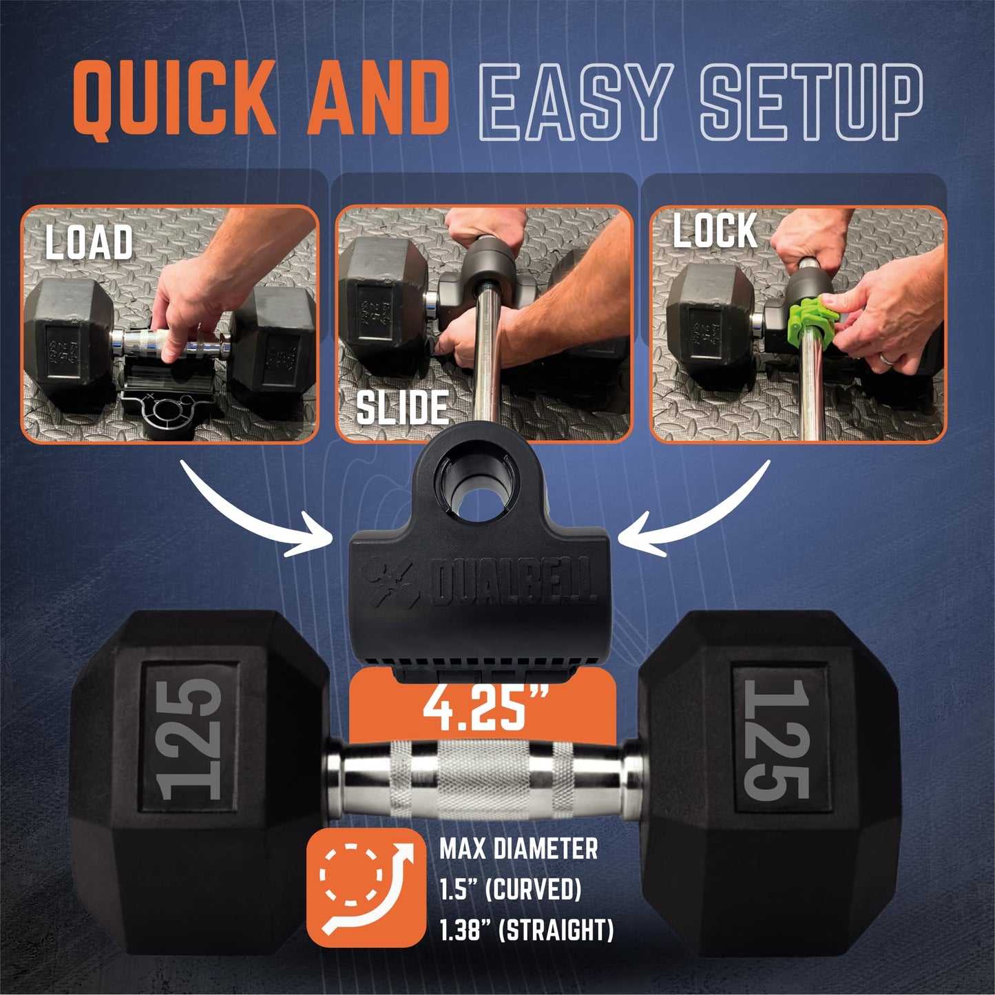 DUALBELL Dumbbell Converters- Pair Black and red weight collars for 1", 25mm bar- Connect Dumbbells to Barbells for 1" standard diameter bar, barbell adapters replace weight plates- 250lbs capacity