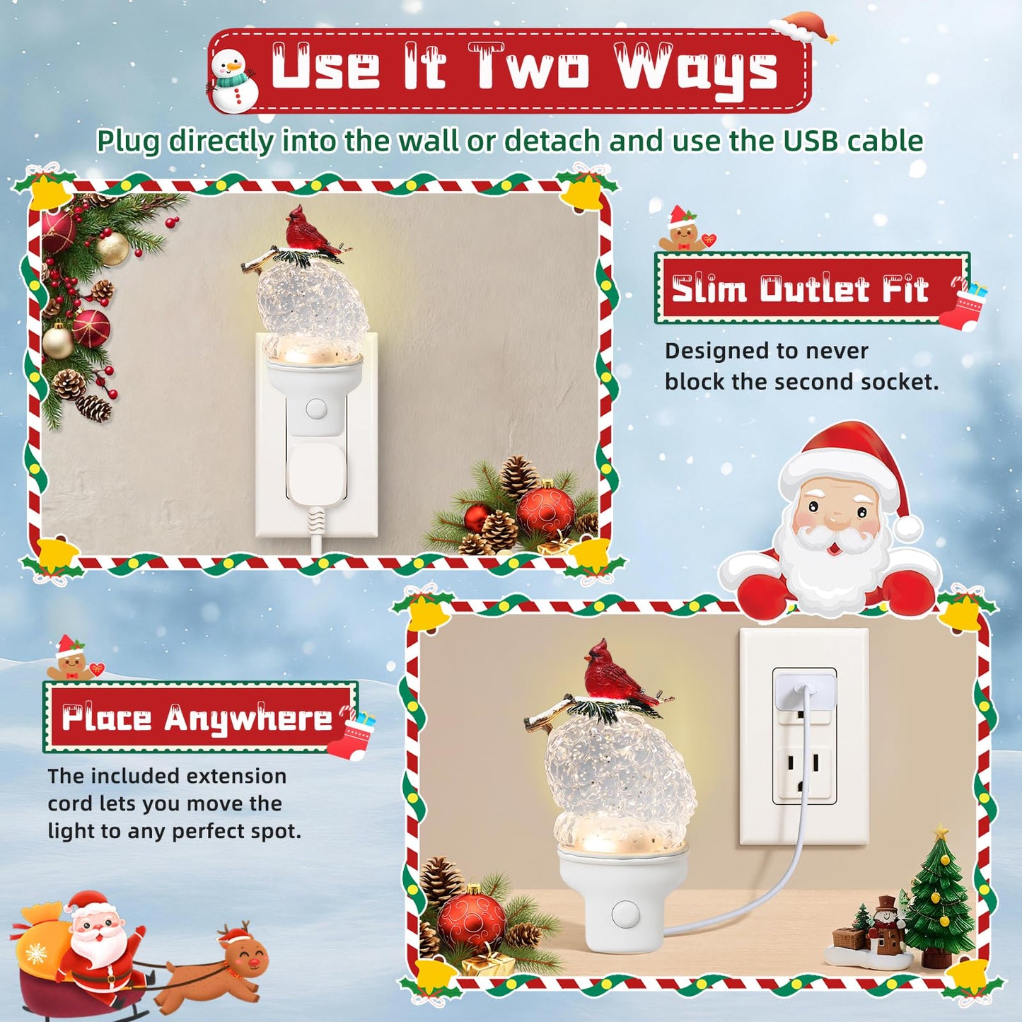 Yuxelulmai Christmas Night Light Plug into Wall Swirling Glitter USB Portable Christmas Decorative Night Light Decoration for Kids Adults Bedroom Kitchen Living Room Holiday Decor (Pinecone)
