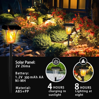 Swingers Solar Lights Outdoor,with Upgraded 2nd-gen Flame tech,LED Solar Torch Lights with Flickering Flame,Waterproof Outdoor Garden Light for Christmas, Garden, Landscape, Path, Yard, Patio (6)