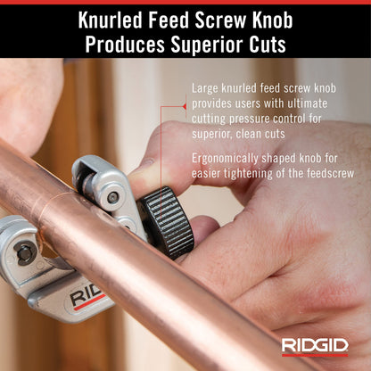 Ridgid - CC247 RIDGID 40617 Model 101 Close Quarters Tubing Cutter, 1/4-inch to 1-1/8-inch Tube Cutter Silver