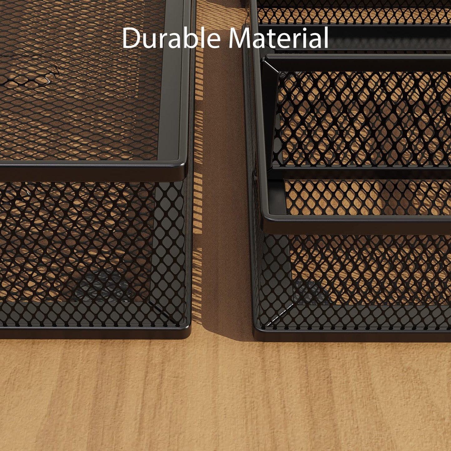 ITAYVAN Desk Drawer Organizer Set, 3 Pcs Metal Mesh Office Drawer Organizers, Paper Organizer Letter Tray for Desk, Junk Drawer Organizer for Office, Kitchen, Makeup, Vanity