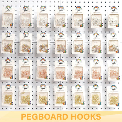 BFPeaky Black Pegboard Hooks 2 Inch, 50PC, Peg Board Hooks, fit 1/8" or 1/4" Pegboard, Peg Board Hooks for Hanging Tool
