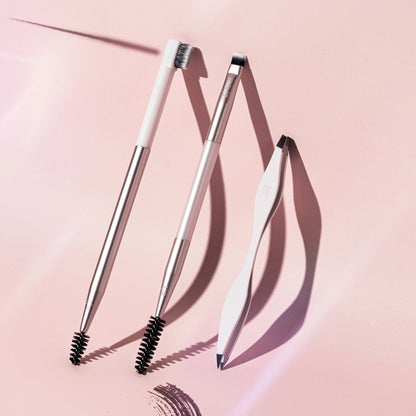 Real Techniques Eye Shade & Blend Makeup Brush Trio, For Eyeshadow & Liner, Makeup Tools for Shaping & Grooming Brows, Defined Makeup Look, Synthetic Bristles, Vegan & Cruelty-Free, 3 Count