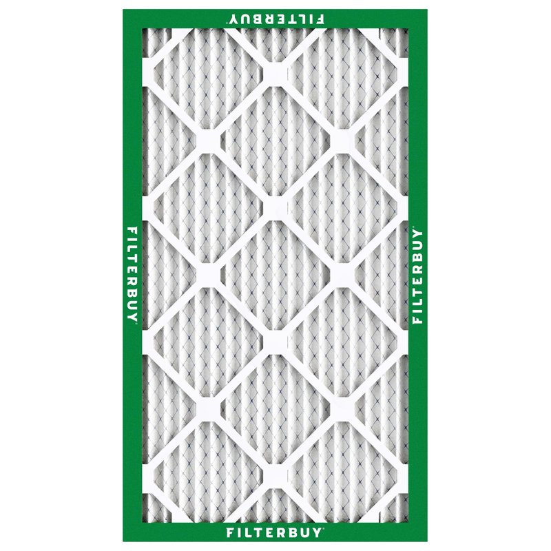 Filterbuy 15x25x1 Air Filter MERV 8 Essential Dust & Allergy Defense (4-Pack), Electrostatic Pleated HVAC AC Furnace Filters Replacement, Made in USA (Actual Size: 14.50 x 24.50 x 0.75)
