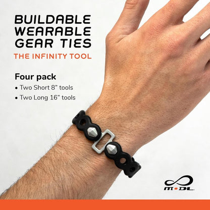 MODL Infinity Tool™ 2.0 Modular Straps - Versatile Multi-Tool Gear Strap for Outdoor Adventure | 4-Pack