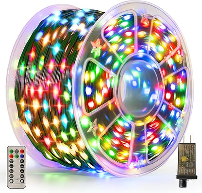 Christmas Lights 800 LED 264 FT, IP67 Waterproof Christmastree Lights with 8 Modes, Remote Control 3 Timers & Memory Function Xmas Decorations for House and Holiday (Multicolor)