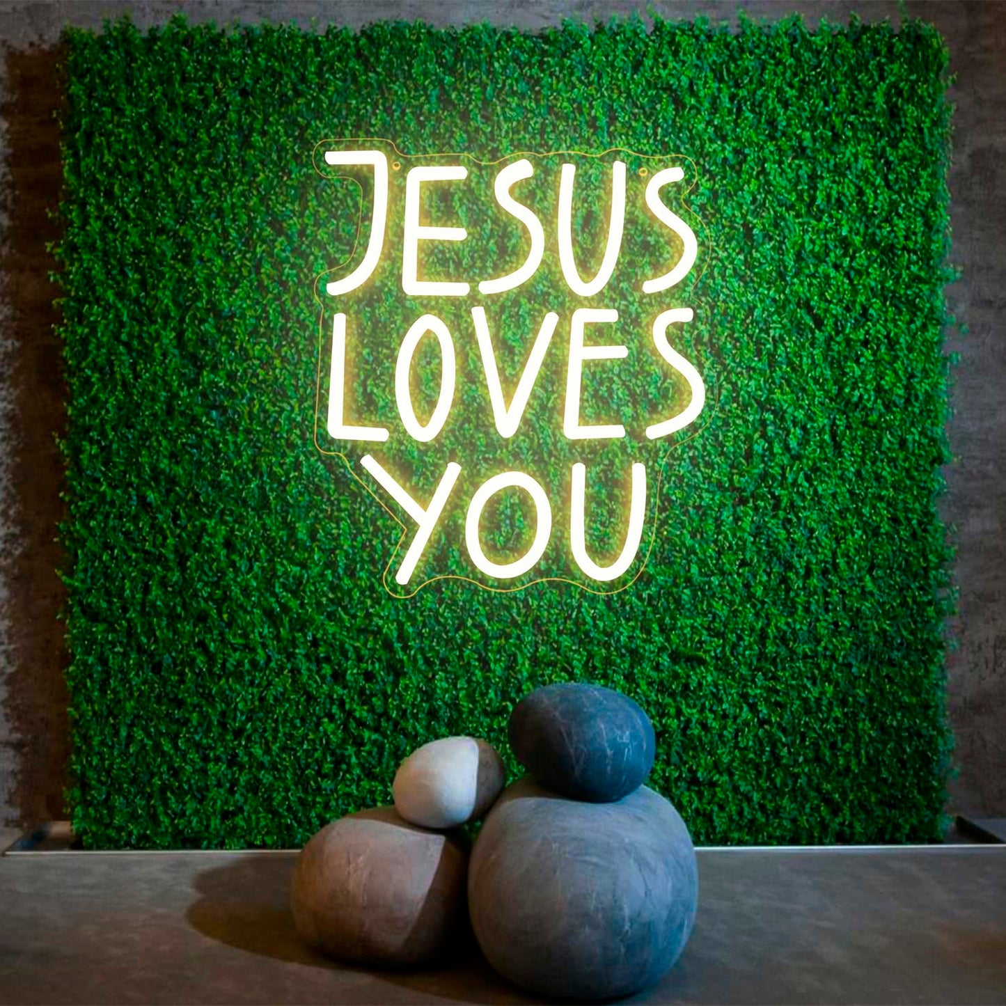 Jesus Loves You Neon Sign Dimmable Neon Signs for Wall Decor Letter LED Signs USB Light Up Sign for Jesus Room Decor Christian Wall Art Bedroom Living Room Jesus Gifts