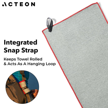 Acteon Microfiber Gym Towels 5 Pack, Quick Dry Silver ION Odor-Free Sweat Towel, Super Absorbent Fast Drying for Men & Women, Workout, Yoga, Running, Hiking, Travel – 16x30.5 Inch