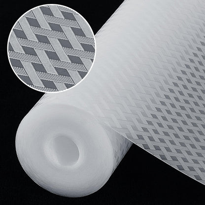 Origuuds Shelf Liners, Non-Adhesive Drawer Liner, Waterproof & Oil-Proof Kitchen Cabinet Cupboard Liner Plastic EVA Material BPA Free Fridge Liner Mats Paper Protector for Shelves (Clear/16in x 240in)