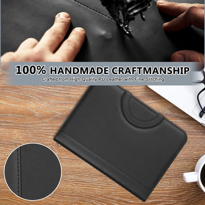 Portfolio Binder Organizer, 3 Ring Padfolio Binder with Notepad, Resume Portfolio Folder with Pockets Protective 11 Inch Tablet Sleeve, Documents, Resume, Cards, Passport & Tickets