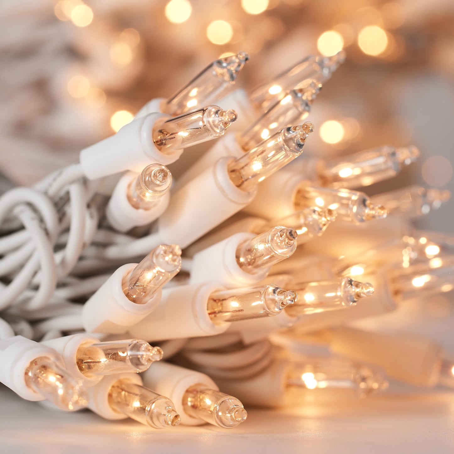 FGDECORJOIE Icicle Lights for Outdoor with White Wire 150 Count Incandescent 10 Feet Length Indoor/Outdoor, Patriotic Christmas Party Festival Bar