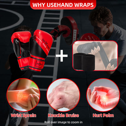 3-in-1 Boxing Pads and Kick Punching Mitts Set, Leather Hand Target Focus Pads, MMA Muay Thai Pads for Kicking Taekwondo Karate Kickboxing, Kids Adults Boxing Training Sparring Gear Equipment