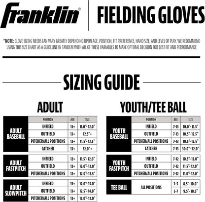 Franklin Sports Baseball & Softball Glove - Field Master Mitt for Adults & Youth | Right Hand Throw