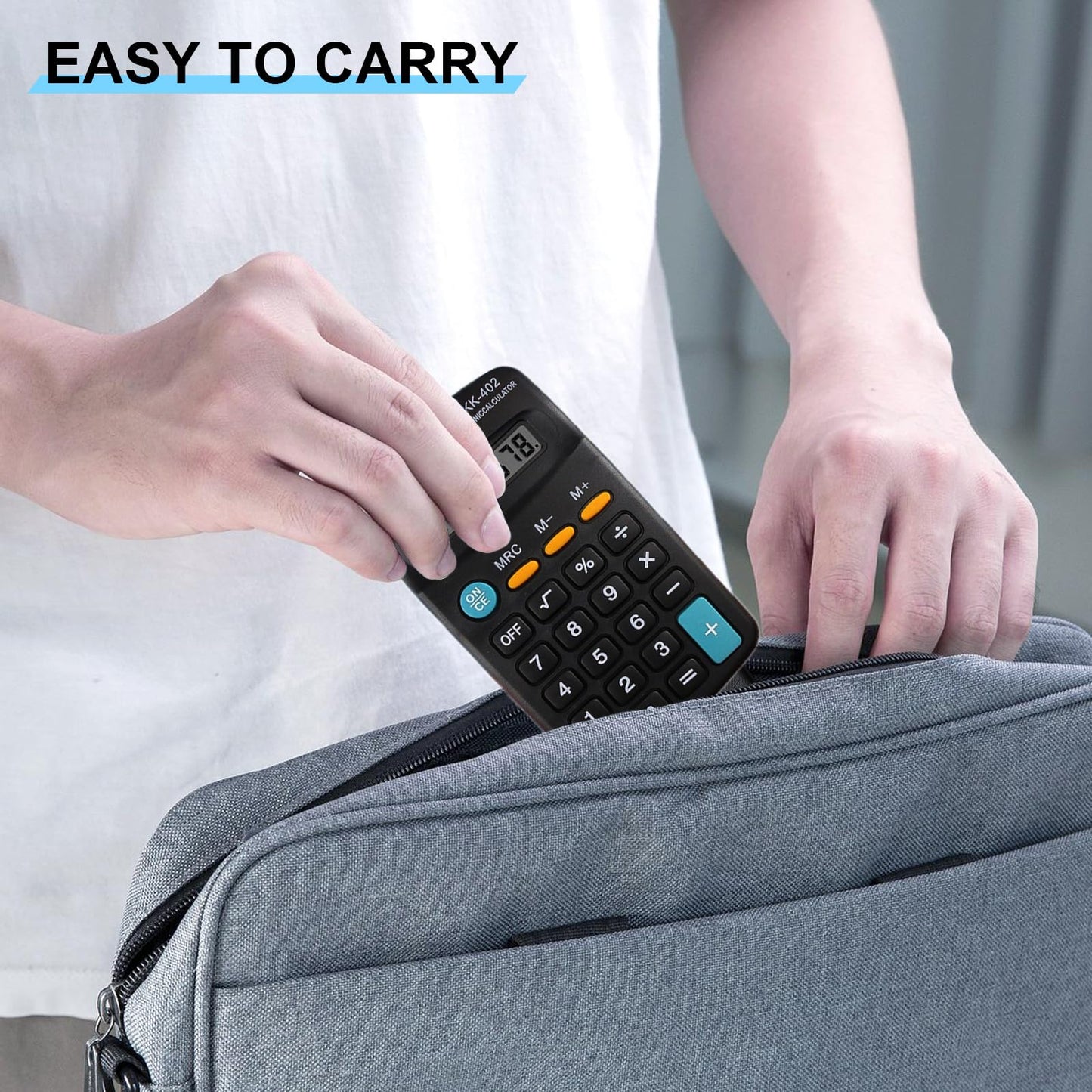 30 Pieces Pocket Size Mini Calculator Merkaunis Pocket Calculator Bulk Black Battery Powered Handheld 8 Digit Basic Calculators for School Desktop Home Kids Office