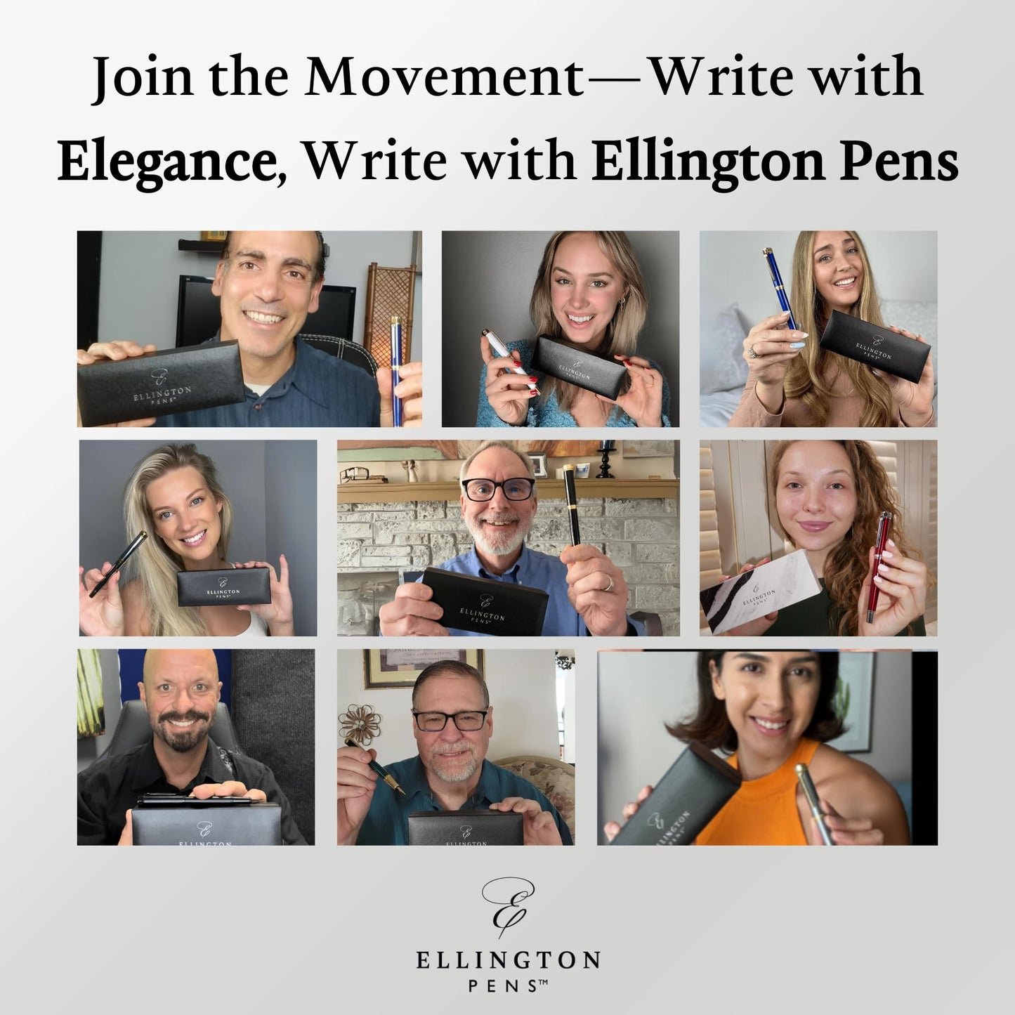 Ellington Pens Luxury Fountain Pen Set - Extra Fine Nib - Includes 3 Ink Cartridges, Refillable Ink Converter, Gift Box - Fountain Pens For Writing, Calligraphy, Journaling (The Presidential Oath)