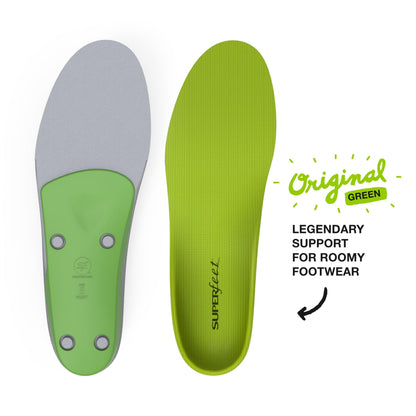 Superfeet All-Purpose Support High Arch Insoles (Green) - Trim-To-Fit Orthotic Shoe Inserts - Professional Grade - Men 9.5-11 / Women 10.5-12