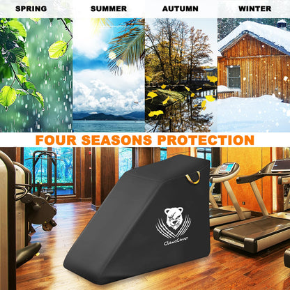 ClawsCover Unfolding Treadmill Cover Waterproof Dustproof Running Machine Cover Exercise Workout Equipment Protective with Night Relfective Handle,Elastic Hem,for Home Gym Indoor Outdoor Use,Black