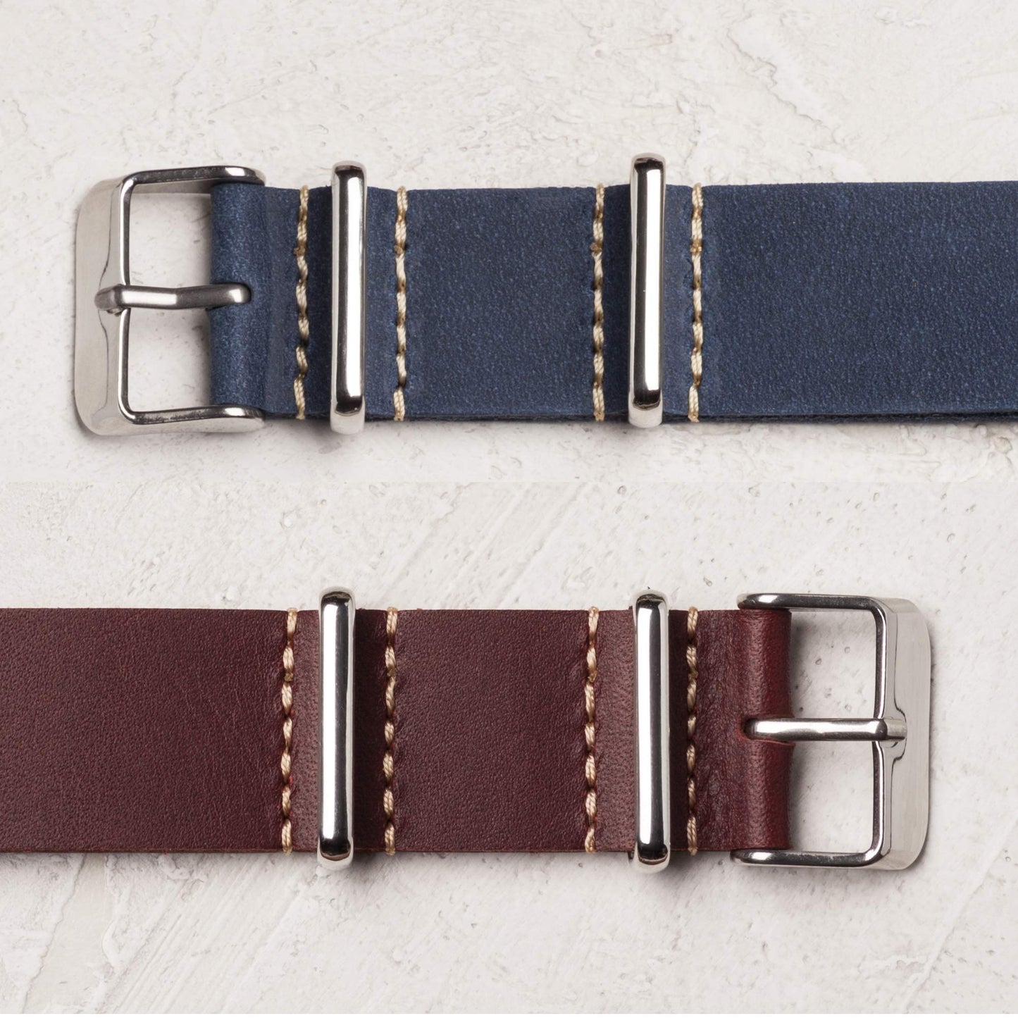 Benchmark Basics Leather Watch Band - Crazy Horse Oiled Leather One-Piece Watch Straps for Men & Women - 20mm, Oxblood