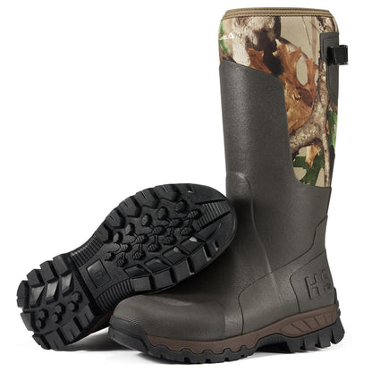 HISEA Men's Tall Boot with Arctic Ice Grip, Waterproof Rubber Rain Boots, Insulated Neoprene Warm Mud Boots for Outdoor Work Hunting