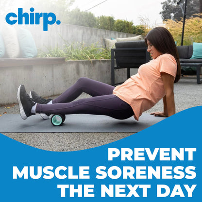 Chirp Wheel Foam Roller – Targeted Back & Neck Relief, Lumbar Spine Stretcher, Spinal Decompression Back Stretcher, Massage Roller with Density Foam for Physical Therapy, Supports 500lbs, 2-Inch Mint