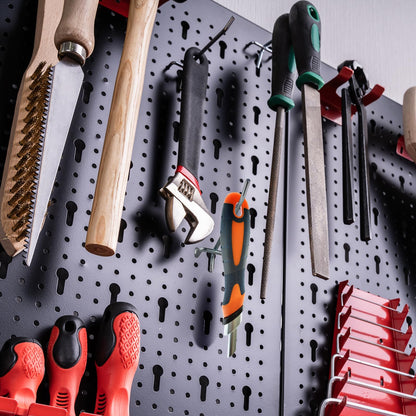Irrigaton 50 Pack 6 Inch Pegboard Hooks, L Shape Metal Hooks Kit for 1/4" and 1/8" Pegboard, Utility Hooks Suit for Organizing Storage Tools, Garage, Kitchen, Office, Tools