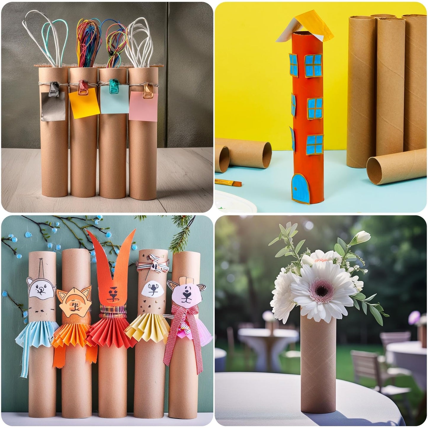 Bright Creations Cardboard Tubes - Paper Towel Rolls for Crafts - Paper Towel Cardboard Tubes - 10 in Length, 1.7 in Diameter, Brown, Pack of 24