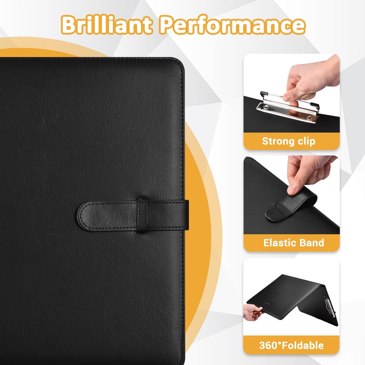 Padfolio Portfolio Clipboard Folder Pacific Mailer Resume Portfolio Folder Legal Document Organizer Legal Pad Holder for Interview School Business Office Conference