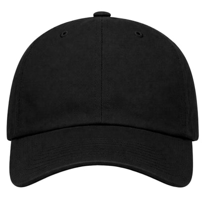 Stitch and Bill Mens Athletic Deep-Crown Baseball Cap 100% Soft Cotton Unstructured Dad Hat Outdoors Adjustable (US, Alpha, One Size, Black Cotton Soft Panel)