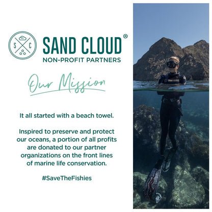 Sand Cloud Turkish Beach Towel - Sand Resistant - 100% Organic Turkish Cotton Yarn - Quick Dry Towel for Beach, Picnic, Blanket or Bath - As Seen on Shark Tank - Marine Life (Emperor Penguin)