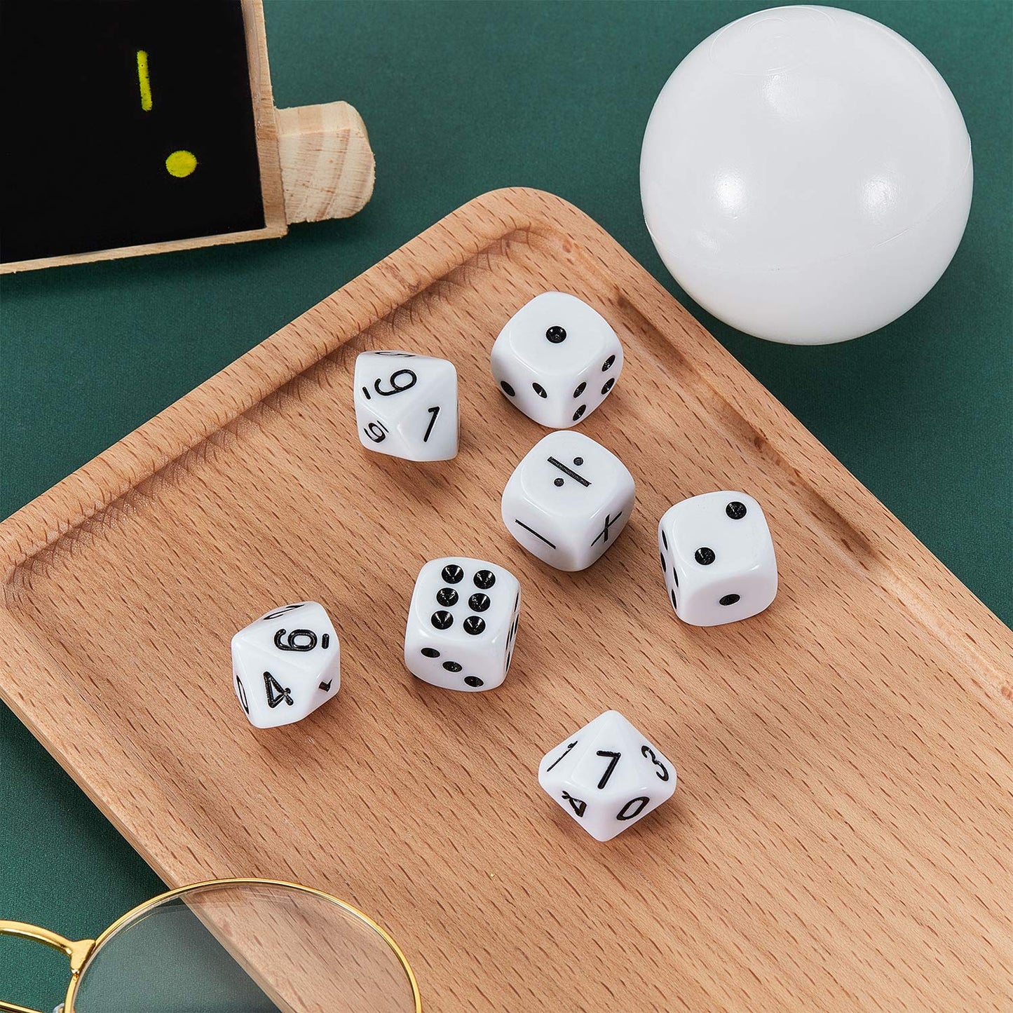 Gejoy 18 Pieces Teaching Dice Set, Include Math Operation, Number and Dot Dice for Math Teaching School Classroom Supplies