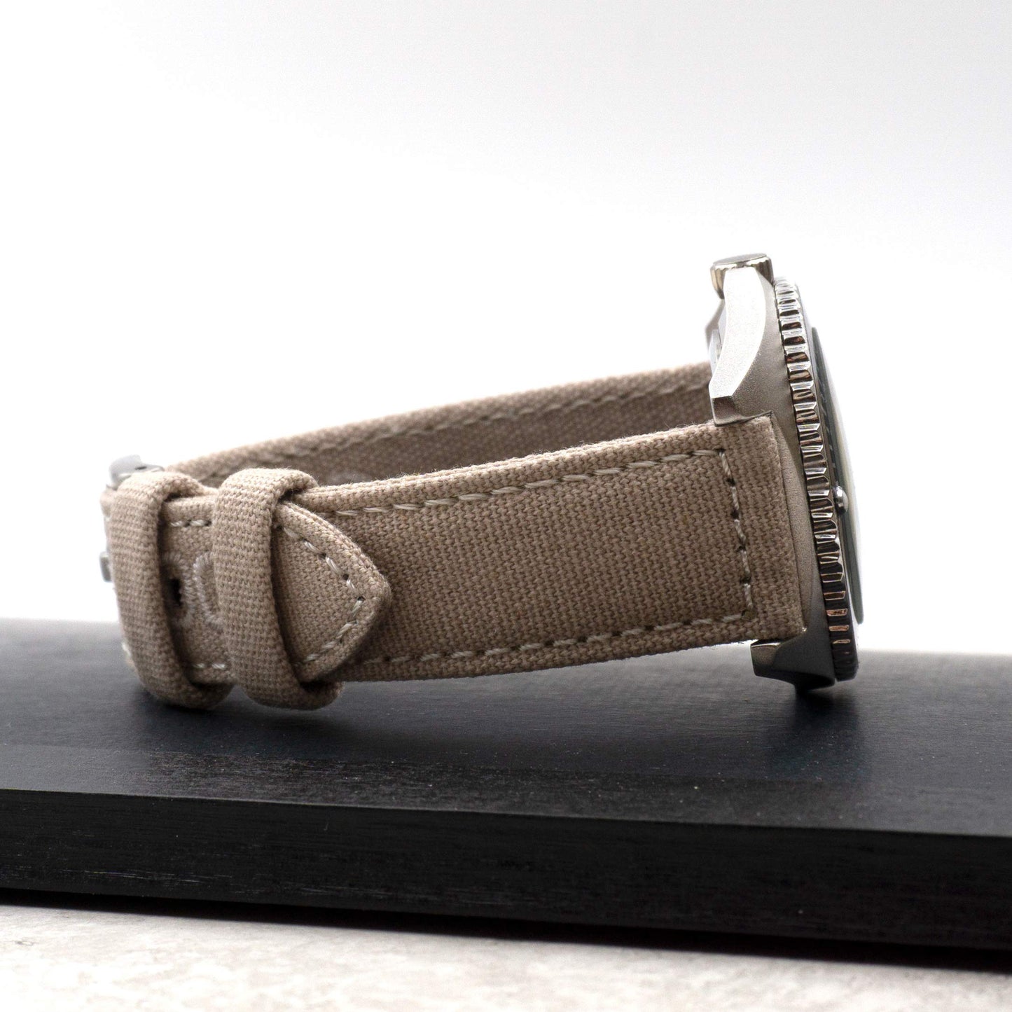 Benchmark Canvas Watch Band - Quick Release Cotton Fabric Watch Straps for Men & Women (22mm, Khaki Tan)