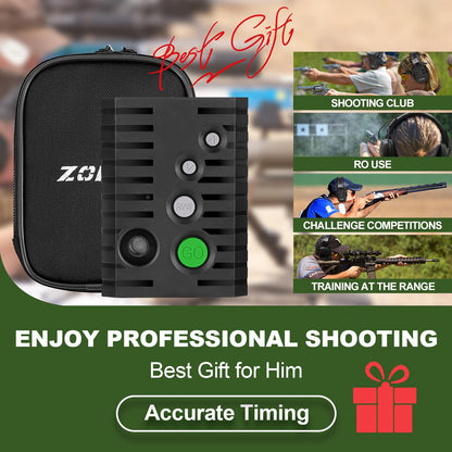 ZOHAN Upgraded Shot Timer for Shooting Competition - Shot Timers for Firearms with Improved Loud Buzzer, Dry Fire Practice, RO use, Total 4 Shooting Modes, Include Longlife Battery - with a Case