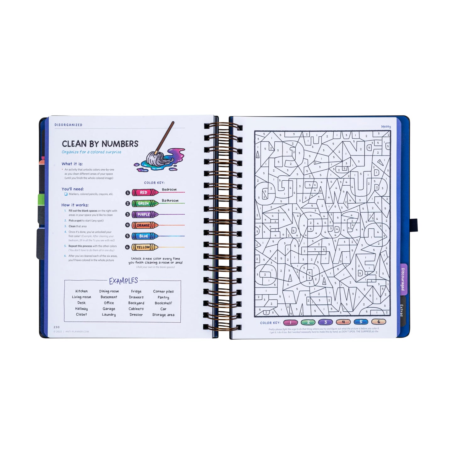 The Anti-Planner: How to Get Stuff Done When You Don't Feel Like It--Clean Edition, No Dates or Calendars ADHD activity planner for adults women kids, adhd tools, productivity planner