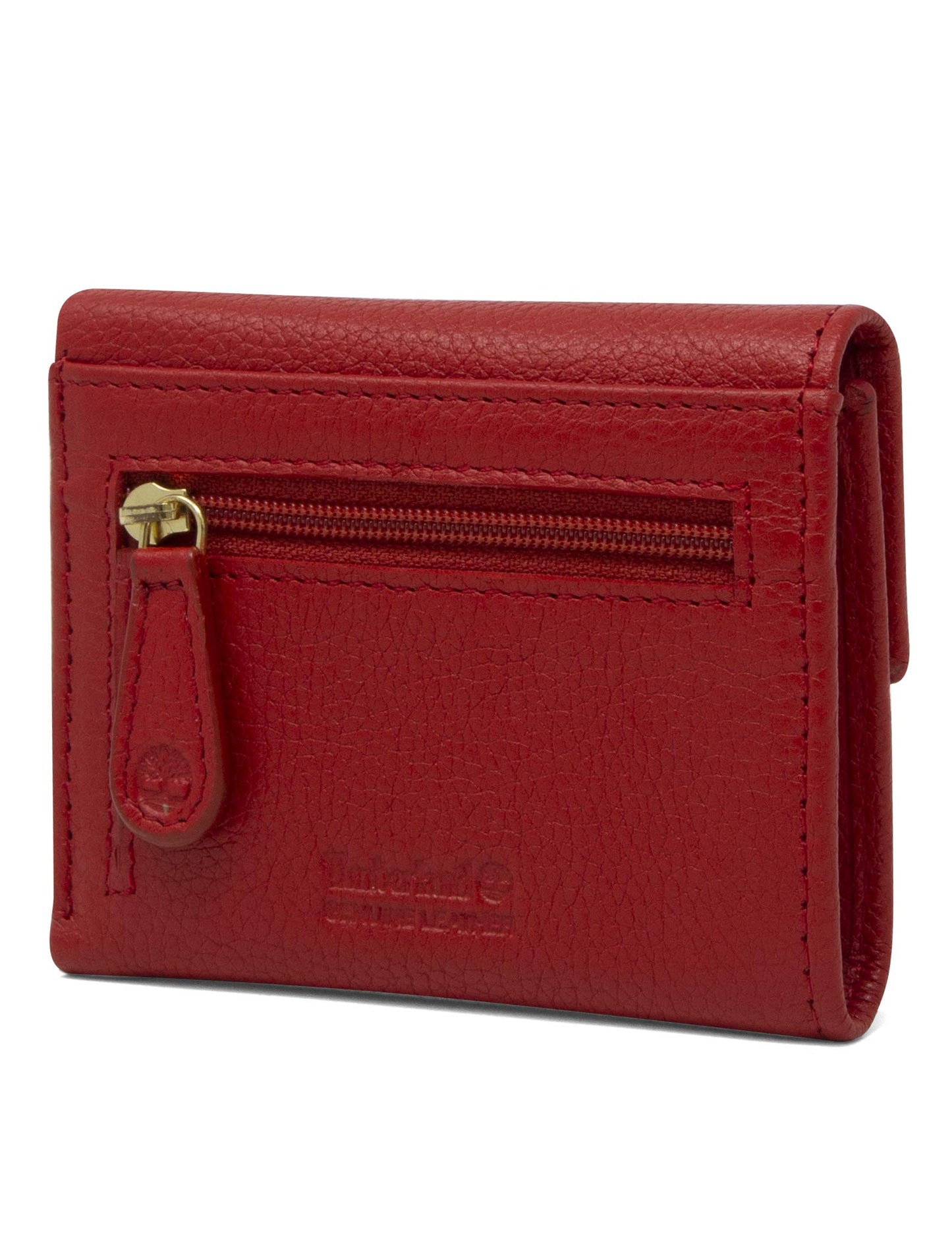 Timberland Women's Leather Rfid Small Indexer Snap Wallet Billfold, Red, one size