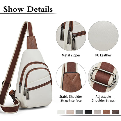 Sling Bag Crossbody Bags for Women Small Cross Body Bag Fanny Packs Chest Sling Purse for Daily Travel Leisure Sport