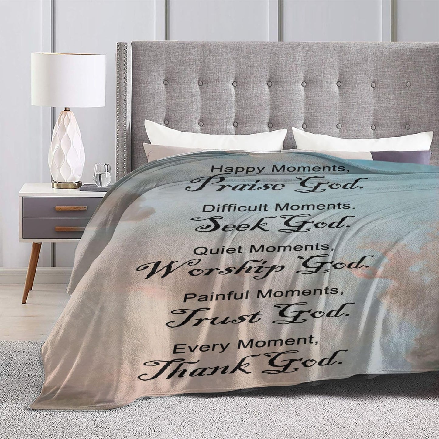 COMFAR Christian Gifts for Women Faith, Inspirational Women, Soft Throw Blankets Religious Women/Men, Spiritual Personalized Adults/Kids 40''x 50''