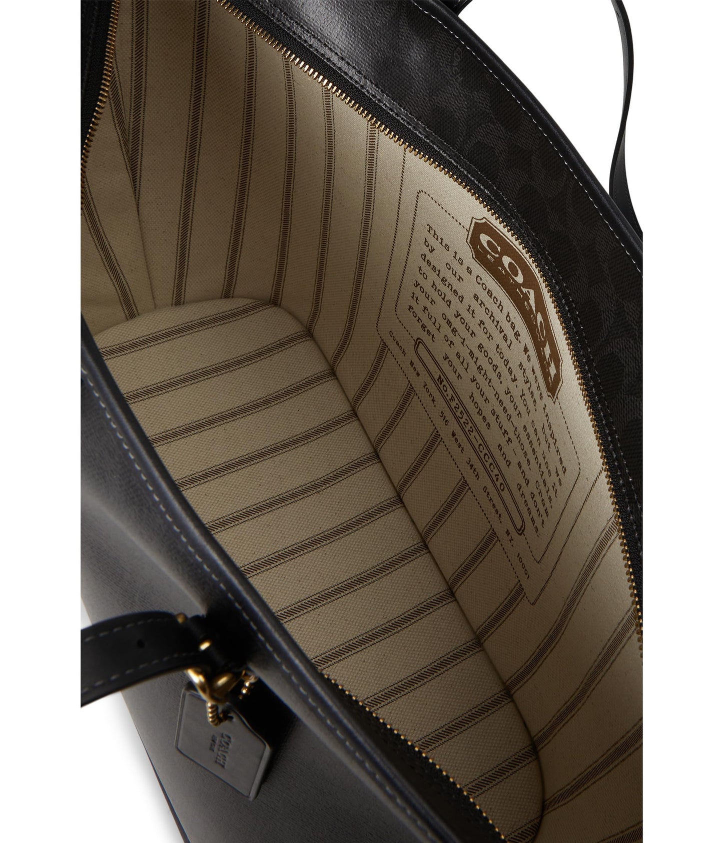 Coach Women's Taxi Tote Bag In Signature Canvas Black Black One Size