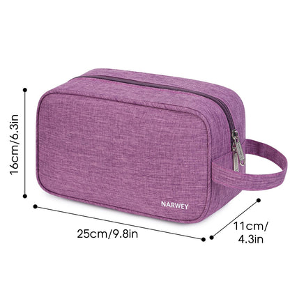 Narwey Travel Toiletry Bag for Women Traveling Dopp Kit Travel Bag for Toiletries Cosmetic Bag Makeup Bag Medicine Bag for Traveling (Dark Purple)